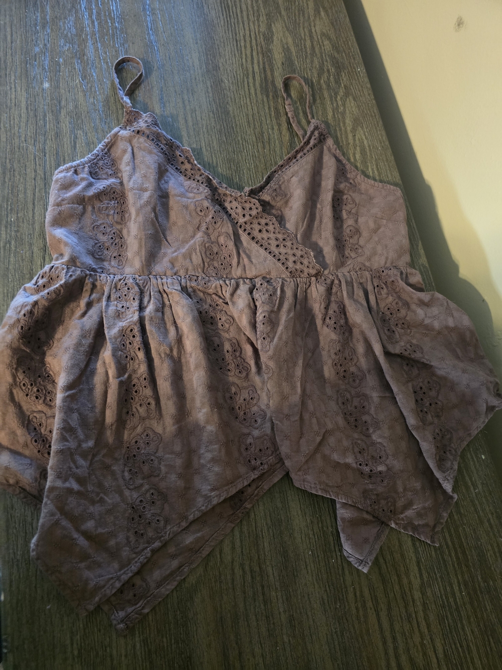 American Eagle Outfitters Mauve Eyelet Camisole
